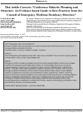 Cover page: This Article Corrects: "Conference Didactic Planning and Structure: An Evidence-based Guide to Best Practices from the Council of Emergency Medicine Residency Directors"