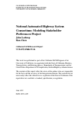 Cover page: National Automated Highway System Consortium: Modeling Stakeholder Preferences Project