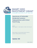 Cover page: Experiences of Vulnerable Residential Customer Subpopulations with Critical Peak Pricing: