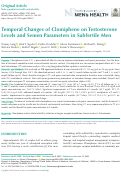 Cover page: Temporal Changes of Clomiphene on Testosterone Levels and Semen Parameters in Subfertile Men