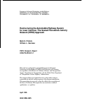 Cover page: Restructuring The Automobile/highway System For Lean Vehicles: The Scaled Precedence Activity Network (SPAN) Approach