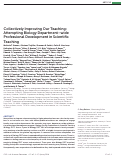 Cover page: Collectively Improving Our Teaching: Attempting Biology Department-wide Professional Development in Scientific Teaching.