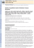 Cover page: Tracking pathophysiological processes in Alzheimer's disease: an updated hypothetical model of dynamic biomarkers