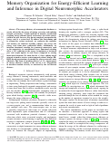 Cover page: Memory Organization for Energy-Efficient Learning and Inference in Digital Neuromorphic Accelerators