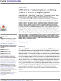 Cover page: SARS-CoV-2 evolution balances conflicting roles of N protein phosphorylation