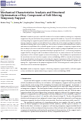 Cover page: Mechanical Characteristics Analysis and Structural Optimization of Key Component of Self-Moving Temporary Support