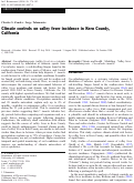 Cover page: Climate controls on valley fever incidence in Kern County, California