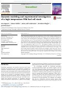 Cover page: Dynamic modeling and experimental investigation of a high temperature PEM fuel cell stack