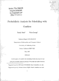 Cover page: Probabilistic analysis for scheduling with conflicts