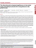 Cover page: The diversity and ecological significance of microbial traits potentially involved in B12 biosynthesis in the global ocean.