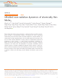 Cover page: Ultrafast non-radiative dynamics of atomically thin MoSe2.