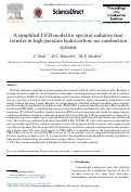 Cover page: A simplified CFD model for spectral radiative heat transfer in high-pressure hydrocarbon–air combustion systems