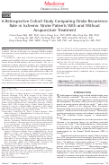 Cover page: A Retrospective Cohort Study Comparing Stroke Recurrence Rate in Ischemic Stroke Patients With and Without Acupuncture Treatment