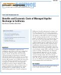 Cover page: Benefits and Economic Costs of Managed Aquifer Recharge in California