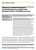 Cover page: Genetics re-establish the utility of 2-methylhopanes as cyanobacterial biomarkers before 750 million years ago.