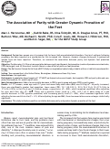Cover page: The Association of Parity with Greater Dynamic Pronation of the Feet.