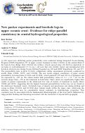 Cover page: New packer experiments and borehole logs in upper oceanic crust: Evidence for ridge‐parallel consistency in crustal hydrogeological properties