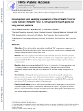 Cover page: Development and usability evaluation of the mHealth Tool for Lung Cancer (mHealth TLC): A virtual world health game for lung cancer patients