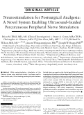 Cover page: Neurostimulation for Postsurgical Analgesia: A Novel System Enabling Ultrasound‐Guided Percutaneous Peripheral Nerve Stimulation