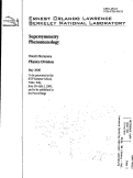 Cover page: Supersymmetry phenomenology