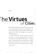 Cover page: The Virtues of Cities     [The Mayor's Institute on City Design]