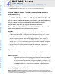 Cover page: Drifting Tobacco Smoke Exposure among Young Adults in Multiunit Housing