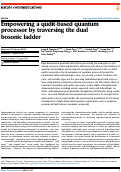 Cover page: Empowering a qudit-based quantum processor by traversing the dual bosonic ladder.