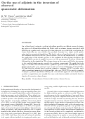 Cover page: On the use of adjoints in the inversion of observed quasi-static deformation