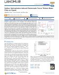 Cover page: Surface Hydroxylation-Induced Electrostatic Forces Thicken Water Films on Quartz