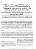 Cover page: Targeting autophagy potentiates tyrosine kinase inhibitor-induced cell death in Philadelphia chromosome-positive cells, including primary CML stem cells.