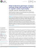 Cover page: Golgi localized β1-adrenergic receptors stimulate Golgi PI4P hydrolysis by PLCε to regulate cardiac hypertrophy