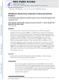 Cover page: Mindfulness-Based Stress Reduction in Advanced Nursing Practice