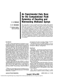 Cover page: An experimental data base for the computational fluid dynamics of reacting and nonreacting methanol sprays