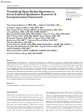 Cover page: Translating Open-Ended Questions in Cross-Cultural Qualitative Research: A Comprehensive Framework.