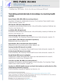 Cover page: Translating periodontal data to knowledge in a learning health system