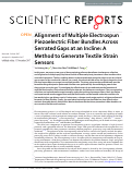 Cover page: Alignment of Multiple Electrospun Piezoelectric Fiber Bundles Across Serrated Gaps at an Incline: A Method to Generate Textile Strain Sensors