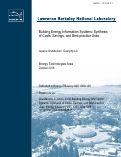 Cover page: Building energy information systems: synthesis of costs, savings, and best-practice uses