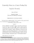 Cover page: Commodity Money in a Convex Trading Post Sequence Economy