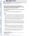 Cover page: Elevated emotion reactivity and emotion regulation in individuals at clinical high risk for developing psychosis and those diagnosed with a psychotic disorder.