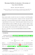 Cover page: Maximum likelihood estimation of the mixture of log-concave densities