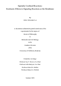 Cover page: Spatially Confined Reactions: Stochastic Effects in Signaling Reactions at the Membrane