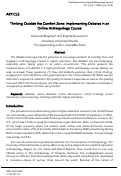 Cover page: Thinking Outside the Comfort Zone: Implementing Debates in an Online Anthropology Course