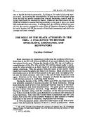 Cover page: The Role of the Black Attorney in the 1980's: A Challenge to Become Specialists, Associates, and Renovators