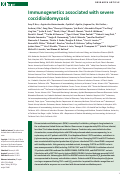 Cover page: Immunogenetics associated with severe coccidioidomycosis