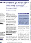Cover page: Placement and sales of tobacco products and nicotine replacement therapy in tobacco-free and tobacco-selling pharmacies in Northern California: an observational study