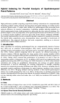 Cover page: Hybrid Indexing for Parallel Analysis of Spatiotemporal Point Patterns