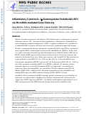 Cover page: Inflammatory Cytokine IL-1β Downregulates Endothelial LRP1 via MicroRNA-mediated Gene Silencing