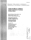 Cover page: Scaling and efficiency of PRISM in adaptive simulations of turbulent premixed flames