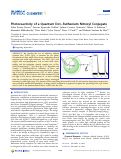Cover page: Photoreactivity of a Quantum Dot–Ruthenium Nitrosyl Conjugate