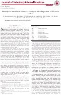 Cover page: Hemolytic Anemia in Horses Associated with Ingestion of Pistacia Leaves